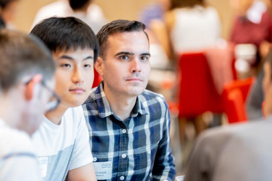 Phd students at a speaker event